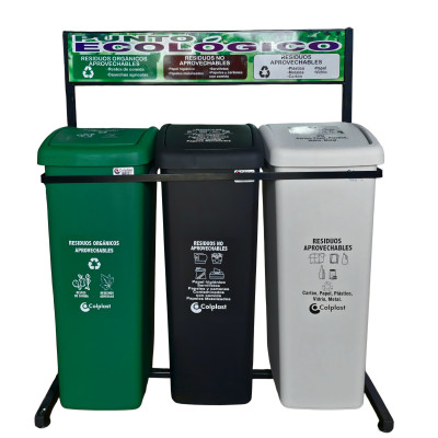 Punto Ecológico 55 Litros Tres Puestos 